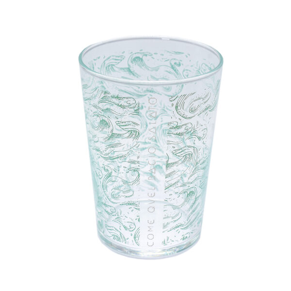 glass tumblers with original MUMA design